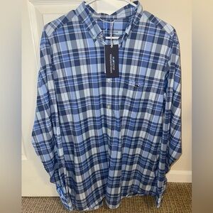 Vineyard Vines Men's Casual Blue Check Shirt